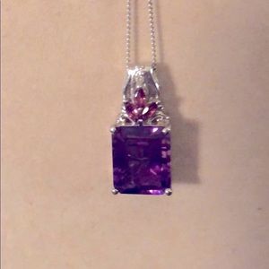 9.25, STS platinum Amethyst /Tourmaline/zircon 20”